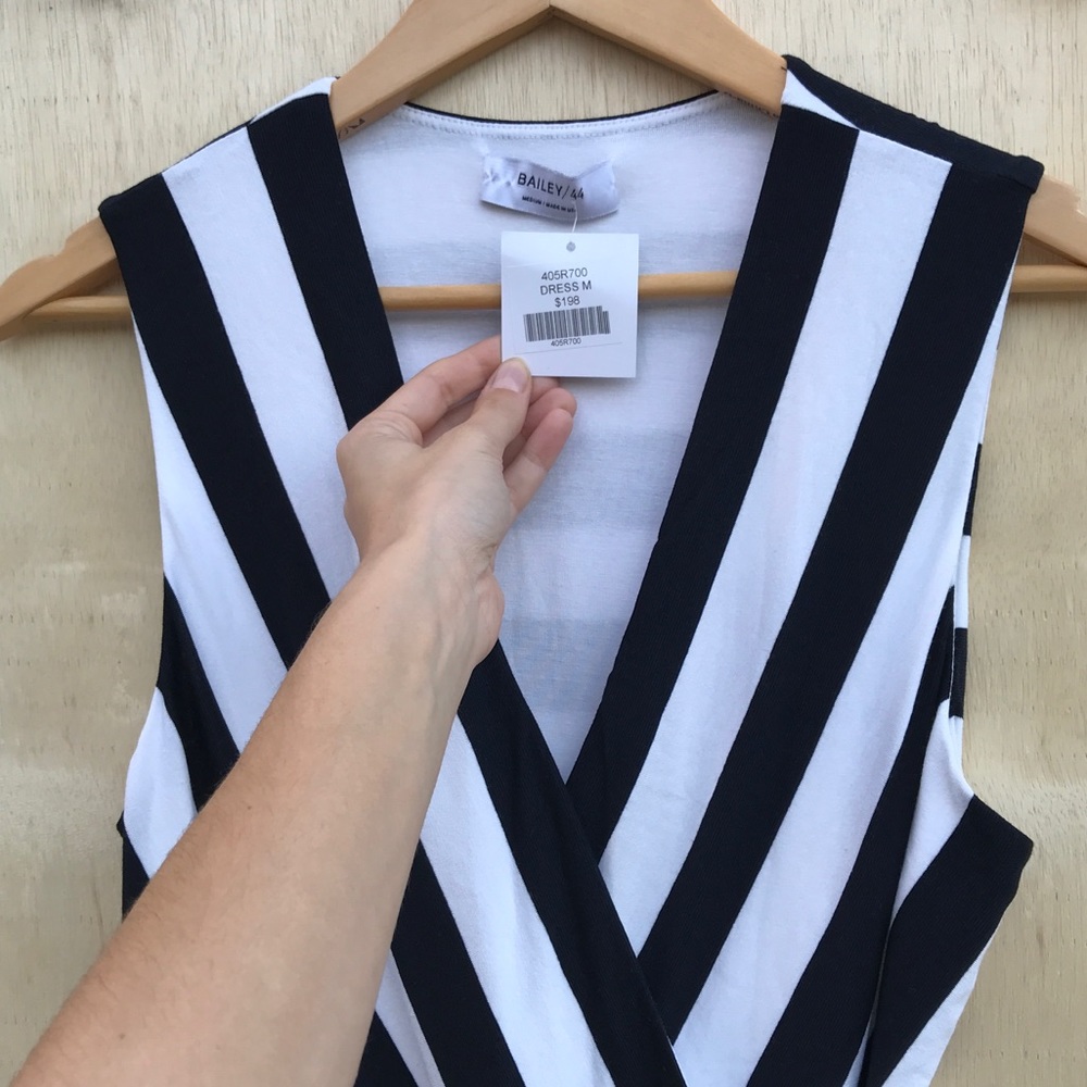 Bailey 44 Alexandria Striped Tie Waist Midi Dress - Picture 8 of 8